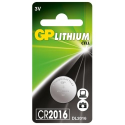 Литиева бутонна батерия GP CR 2016 3V 1бр. /1pk/ GP