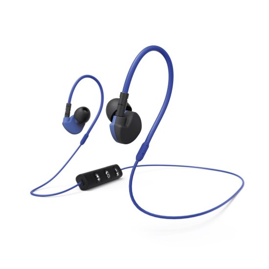Hama "Run BT" Clip-On Sports Earphones, black/blue