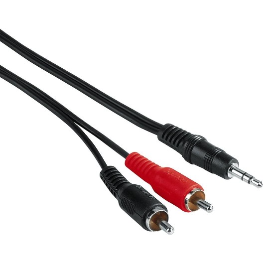 Audio Connecting Cable HAMA 30455, 2 RCA Male Plugs - 3.5 mm Male Plug Stereo, 2 m
