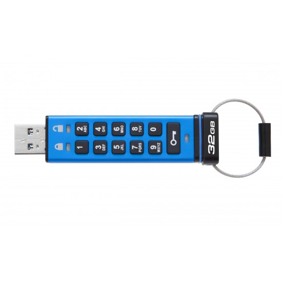 USB stick KINGSTON DataTraveler 2000, 32GB, USB 3.1, hardware encryption, Blue