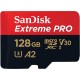 Карта памет SANDISK Extreme Pro microSDXC, 128GB, 170MB/s, C10, U3, A2, V30, SD Adapter