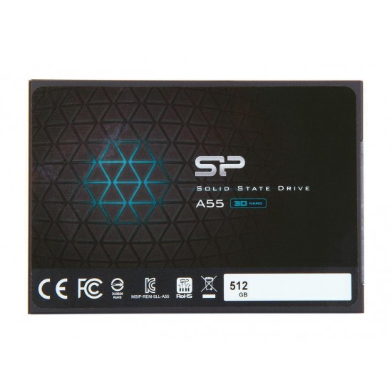 Solid State Drive (SSD) SILICON POWER A55, 2.5", 512GB, SATA3 3D NAND flash