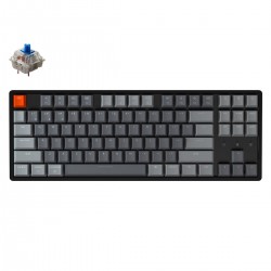 Геймърска Механична клавиатура Keychron K8 Aluminum, TKL Gateron, Blue Switch, RGB LED, Gateron, Blue Switch ABS