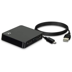 HDMI Сплитер EWENT 1/2, 4K@30Hz, USB, Черен
