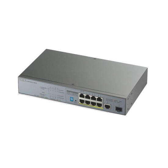 Switch ZYXEL GS1300-10HP, 8 Ports Managed, PoE, Gigabit