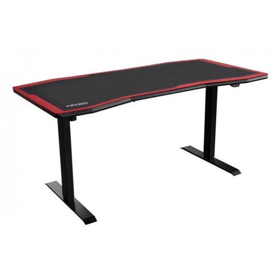 Gaming desk Nitro Concepts D16E, Carbon Red, Electric Height Adjustment