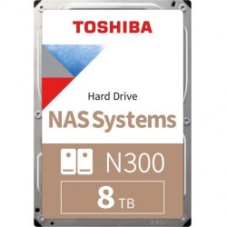 Хард диск Toshiba N300, 8TB, NAS, 256MB, SATA 6.0Gb/s, 7200rpm, HDWG180UZSVA