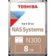 Хард диск Toshiba N300, 8TB, NAS, 256MB, SATA 6.0Gb/s, 7200rpm, HDWG180UZSVA