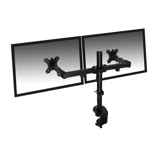Ewent Monitor desk mount, 2 screens up to 32 inch, black
