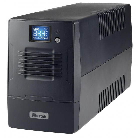 UPS MUSTEK PowerMust 800-LCD-LI-T10, 800VA/480W Schuko, LCD, Line-Interactive