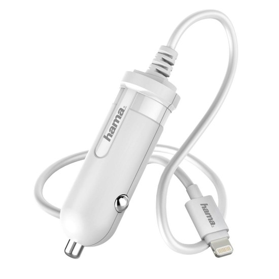 Hama Easy Car Charger, Lightning, 1 A, white