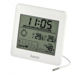 Електронна метеостанция HAMA EWSC-100, LCD, Бял