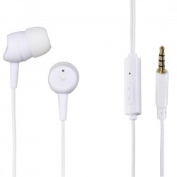 Слушалки-тапи HAMA Basic4Phone, Микрофон, In-Ear, бял