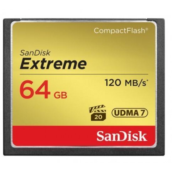 Memory card  SANDISK Extreme Compact flash, 64GB, UDMA7