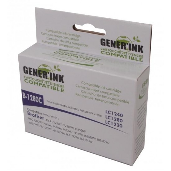 Мастилница GENERINK LC1280XL/1240 /1220, BROTHER, Cyan Ink cartridge GENERINK LC1280XL/1240 /1220, BROTHER, Cyan
