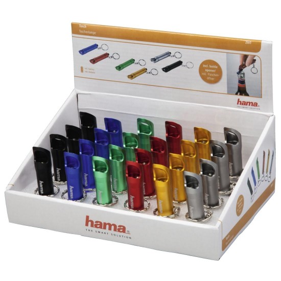 Hama "2in1" Torch, with bottle opener, 24 pieces in a display box