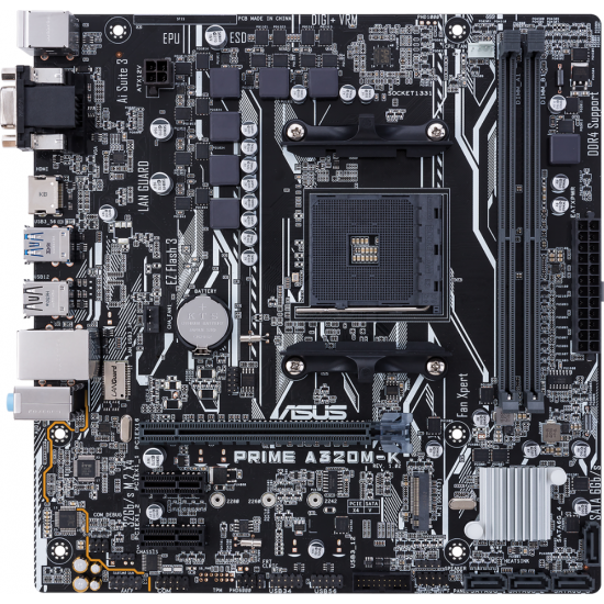 Motherboard ASUS PRIME A320M-K/CSM, socket AM4, 2x DDR4, mATX