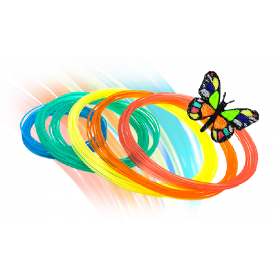 Refill  3D pen PEN 1.0 PLA 6 colors x 2m