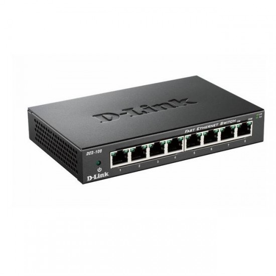 Switch D-Link DES-108/E 8-port 10/100 Metal Housing Desktop Switch