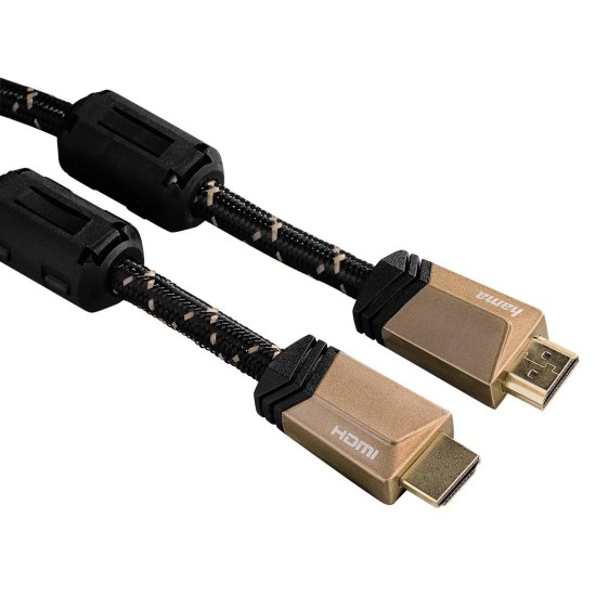 Cable HAMA 122125 HDMI Plug - HDMI Plug, 3 m, Ferrite, gold-plated, 5 Stars