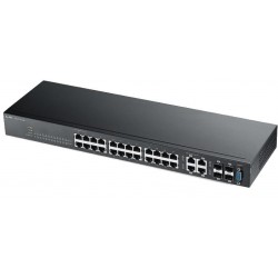 Суич ZYXEL GS2210-24, 24 портов управляем L2, Gigabit, за монтаж в шкаф