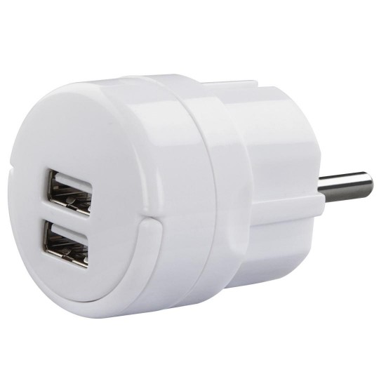 Travel Charger HAMA 121989, 100 - 240 V, 2 x USB, 2.1 A, White