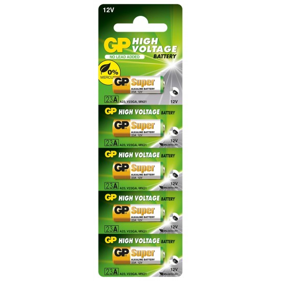 Alkaline battery GP12 V / 5 pcs. / Pack price for 1 pcs. / for  alarms A23