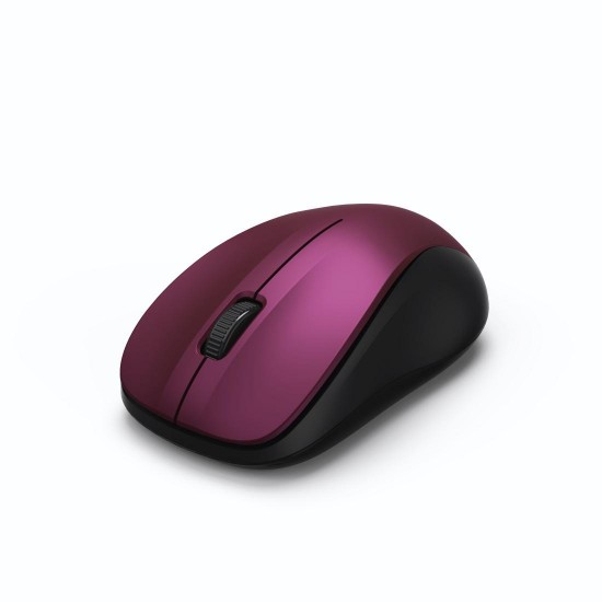 Hama "MW-300" Optical Wireless Mouse, 3 Buttons, bordeaux/pink