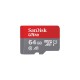 Карта памет SANDISK Ultra microSDHC, 64GB, A1, UHS-I, U1, Class 10, 120MB/s, Адаптер