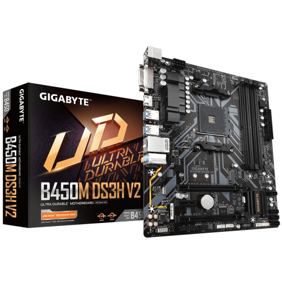 Motherboard GIGABYTE B450M DS3H V2 Socket AM4, 4 x DDR4, rev. 1.0