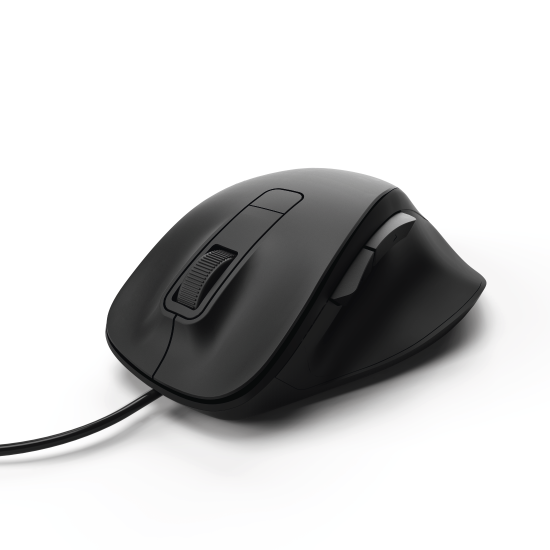 Hama "MC-500" Optical 6-Button Mouse, Cabled, black, silent