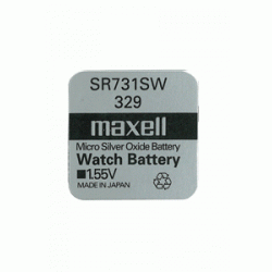 Бутонна батерия сребърна MAXELL SR-731 SW / 329/, 1.55V