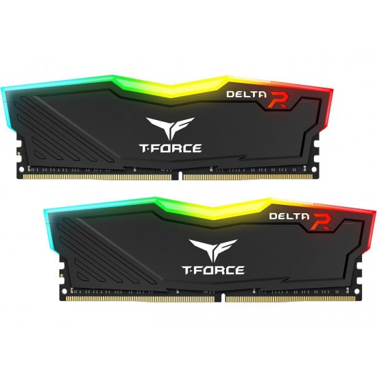 Memory Team Group T-Force Delta RGB Black DDR4 - 16GB (2x8GB) 3200MHz CL16-18-18-38 1.35V