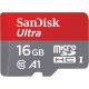 Карта памет SANDISK Ultra micro SDHC UHS-I, A1, SD Адаптер, 16GB, Class 10,98Mb/s