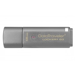 USB памет KINGSTON DataTraveler Locker+ G3, 16GB, USB 3.0, хардуерно криптиране, Сребрист