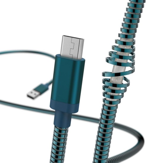 Кабел HAMA Metal, USB 2.0 - micro USB, 1.5 м., син Hama "Metal" Charging/Data Cable, Micro-USB, 1.5 m, blue