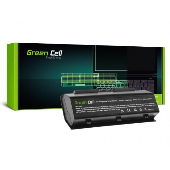 Laptop Battery for Asus A42-G750  G750 G750J G750JH G750JM G750JS G750JW G750JX G750JZ / 15V 5900mAh  GREEN CELL