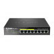 Суич D-Link DGS-1008P, 4x PoE + 4 x стандартни, 10/100/1000, Gigabit,