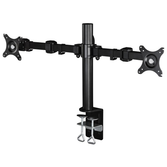 Hama FULLMOTION Monitor Arm, for 2 screens, 66 cm (26"), 2 arms each, black