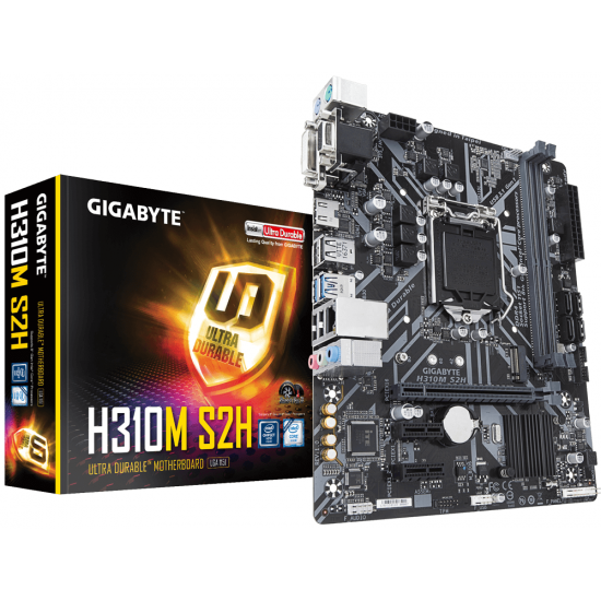Motherboard GIGABYTE H310M-S2H, Socket 1151 (300 Series), 2 x DDR4
