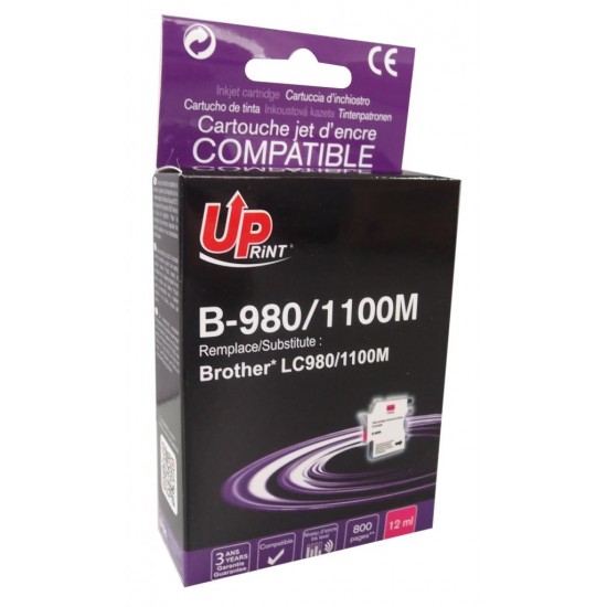 Ink cartridge INKTEC, Brother LC1100M/980M/67M/65M/61M/38M, Magenta