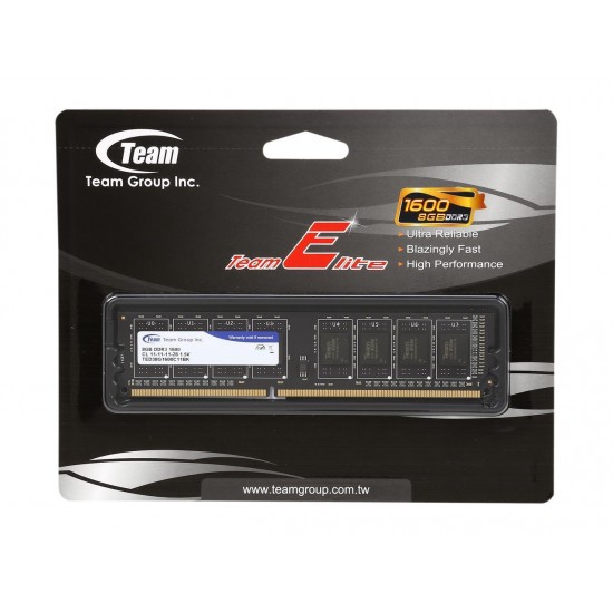 Memory Team Group Elite DDR3 - 8GB, 1600 mhz, CL11-11-11-28 1.5V